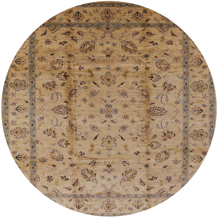 Round Machine Washable Industrial Modern Light Brown Rug, wshurb832