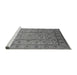 Sideview of Machine Washable Oriental Gray Industrial Rug, wshurb832gry