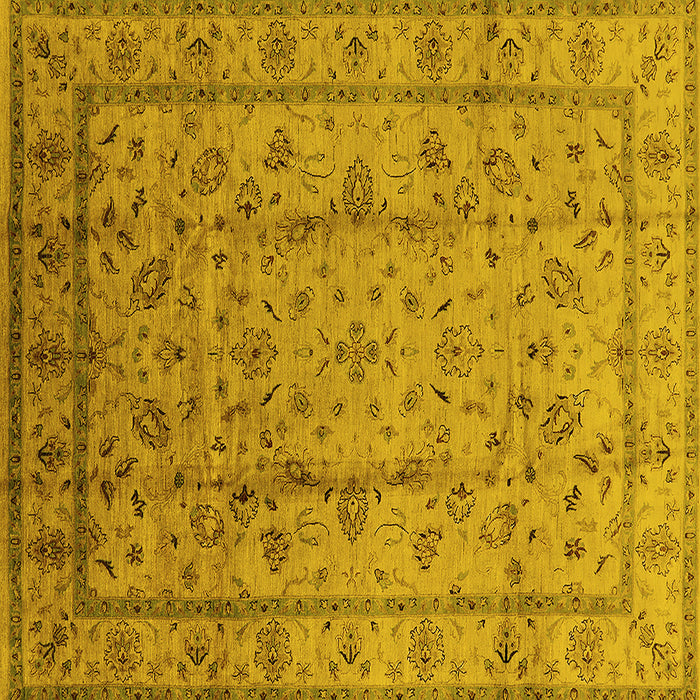 Square Oriental Yellow Industrial Rug, urb832yw