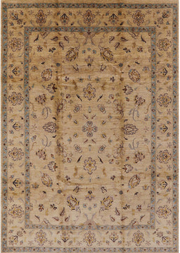 Mid-Century Modern Light Brown Oriental Rug, urb832