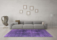 Machine Washable Oriental Purple Industrial Rug, wshurb833pur