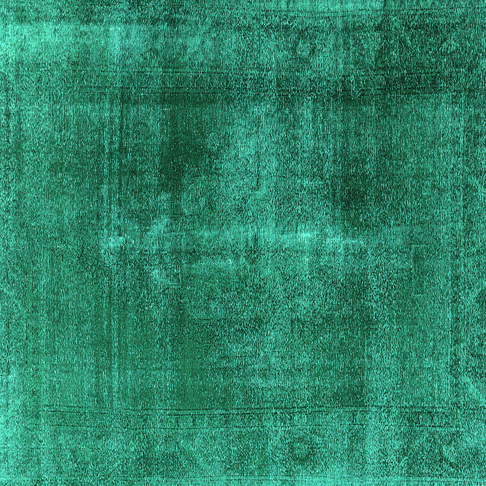 Square Oriental Turquoise Industrial Rug, urb833turq