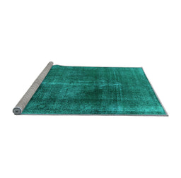 Sideview of Machine Washable Oriental Light Blue Industrial Rug, wshurb833lblu