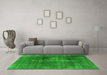 Machine Washable Oriental Green Industrial Area Rugs in a Living Room,, wshurb833grn