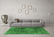 Machine Washable Oriental Emerald Green Industrial Area Rugs in a Living Room,, wshurb833emgrn