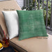 Front View of Mid-Century Modern Urban Square Forest Green Throw Pillow, 18 inch by 18 inch, pwurb833