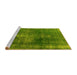 Sideview of Machine Washable Oriental Yellow Industrial Rug, wshurb833yw