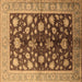 Square Oriental Brown Industrial Rug, urb834brn