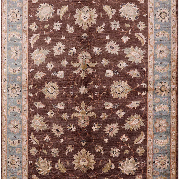 Mid-Century Modern Dark Salmon Pink Oriental Rug, urb834