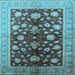 Square Oriental Light Blue Industrial Rug, urb834lblu