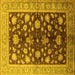 Square Oriental Yellow Industrial Rug, urb834yw