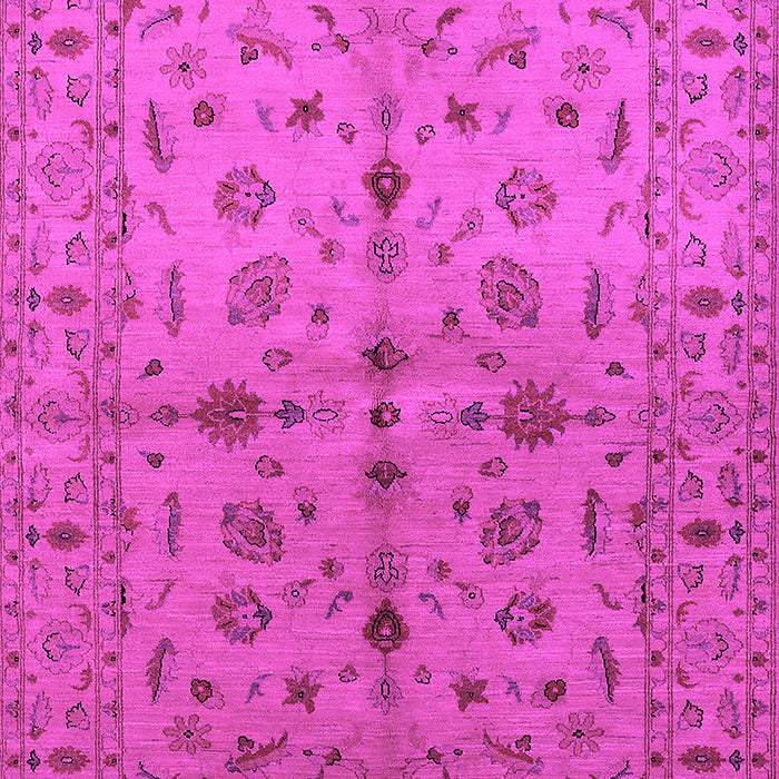 Machine Washable Oriental Pink Industrial Rug, wshurb835pnk