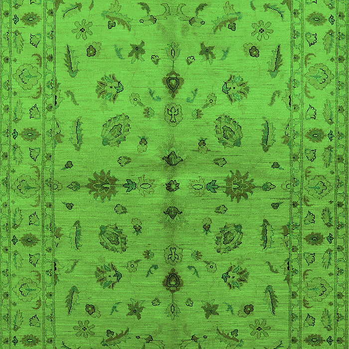 Machine Washable Oriental Green Industrial Area Rugs, wshurb835grn