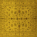 Square Oriental Yellow Industrial Rug, urb835yw