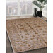 Machine Washable Industrial Modern Sienna Brown Rug in a Family Room, wshurb835