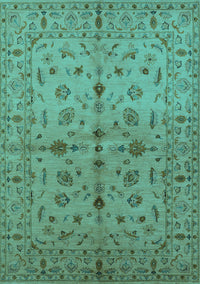 Oriental Turquoise Industrial Rug, urb835turq