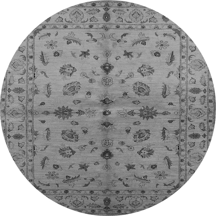 Round Oriental Gray Industrial Rug, urb835gry
