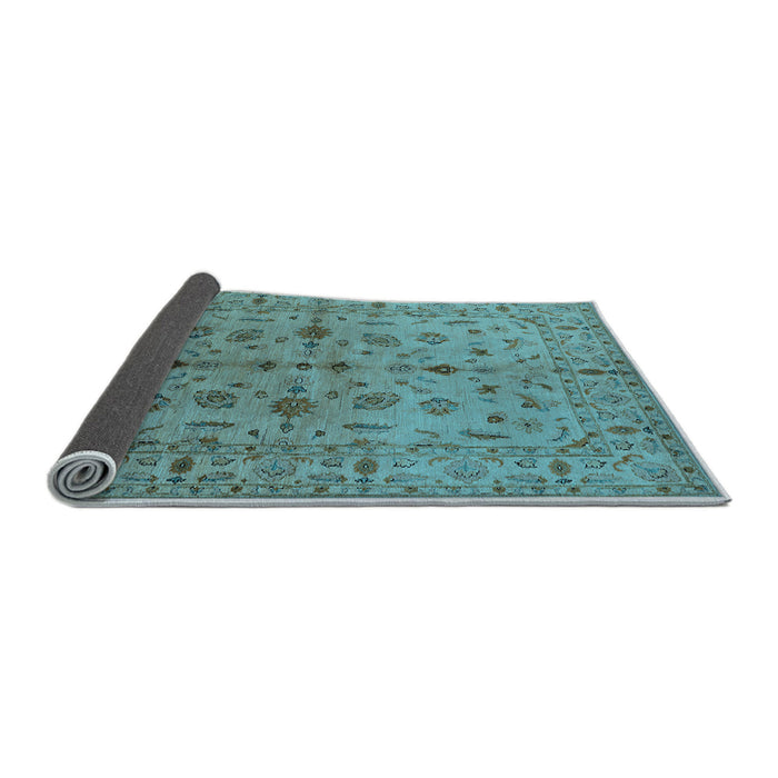 Sideview of Oriental Light Blue Industrial Rug, urb835lblu