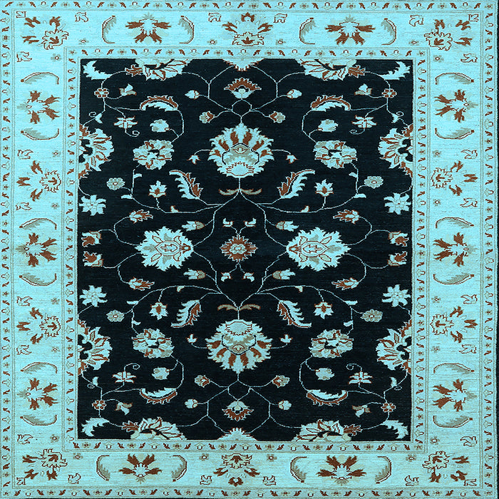 Square Oriental Light Blue Industrial Rug, urb836lblu