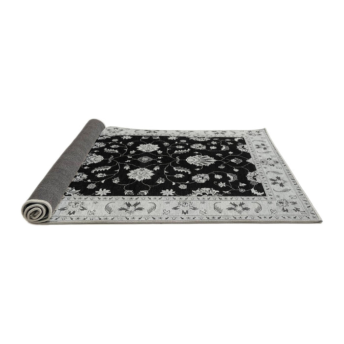 Sideview of Oriental Gray Industrial Rug, urb836gry
