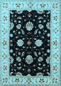 Oriental Light Blue Industrial Rug, urb836lblu