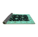 Sideview of Oriental Turquoise Industrial Rug, urb836turq