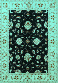 Oriental Turquoise Industrial Rug, urb836turq