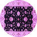 Round Oriental Purple Industrial Rug, urb836pur