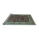 Sideview of Machine Washable Oriental Light Blue Industrial Rug, wshurb837lblu