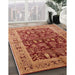 Machine Washable Industrial Modern Mango Orange Rug in a Family Room, wshurb837