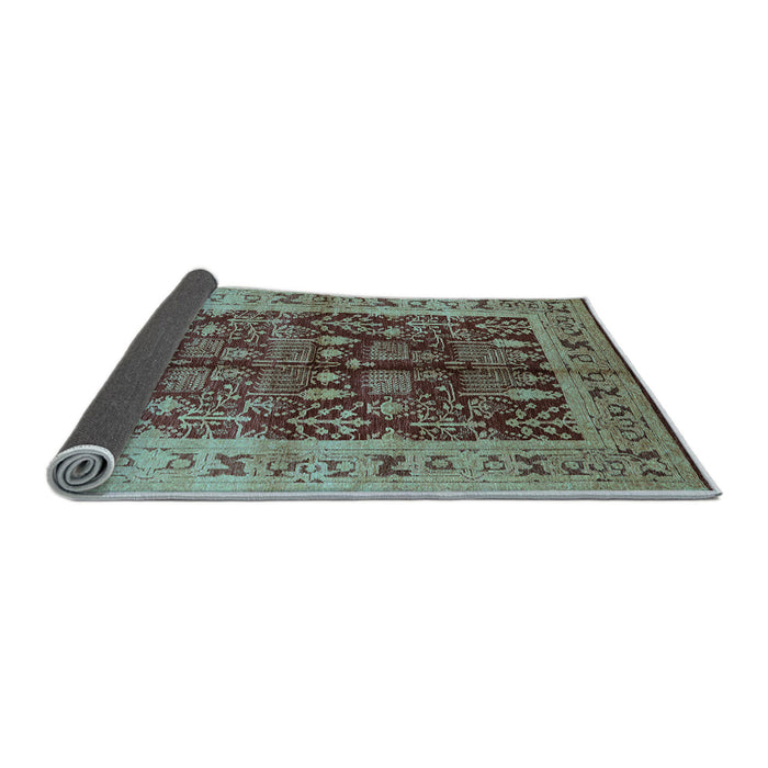 Sideview of Oriental Light Blue Industrial Rug, urb837lblu