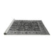 Sideview of Machine Washable Oriental Gray Industrial Rug, wshurb837gry