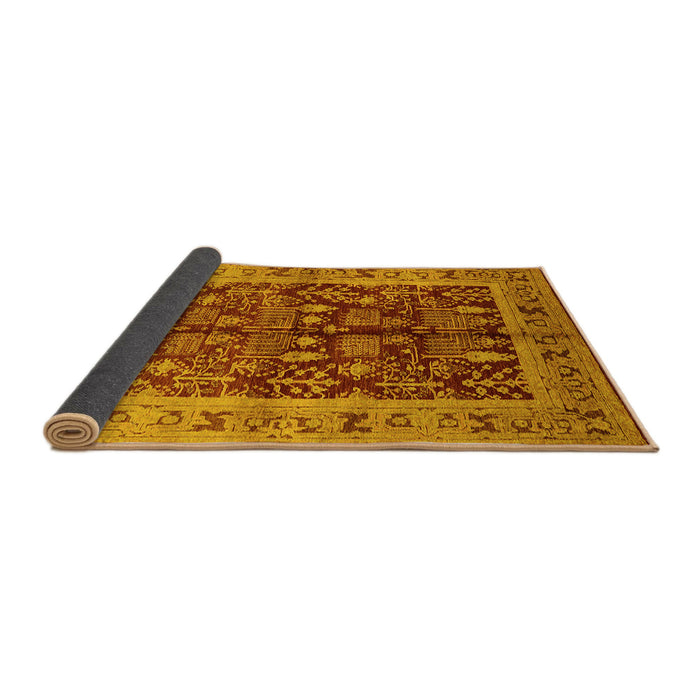 Sideview of Oriental Yellow Industrial Rug, urb837yw
