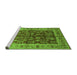 Sideview of Machine Washable Oriental Green Industrial Area Rugs, wshurb837grn