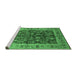 Sideview of Machine Washable Oriental Emerald Green Industrial Area Rugs, wshurb837emgrn