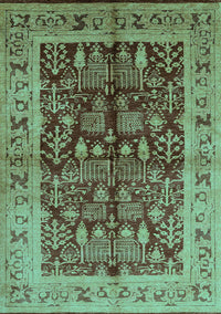 Oriental Turquoise Industrial Rug, urb837turq