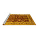 Sideview of Machine Washable Oriental Yellow Industrial Rug, wshurb837yw