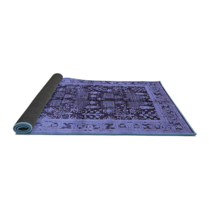 Sideview of Oriental Blue Industrial Rug, urb837blu