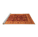 Sideview of Machine Washable Oriental Orange Industrial Area Rugs, wshurb837org