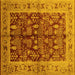 Square Oriental Yellow Industrial Rug, urb837yw