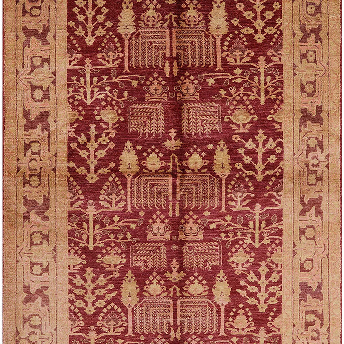 Mid-Century Modern Mango Orange Oriental Rug, urb837