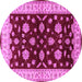 Round Oriental Pink Industrial Rug, urb838pnk