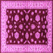 Square Machine Washable Oriental Pink Industrial Rug, wshurb838pnk