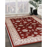 Mid-Century Modern Red Oriental Rug, urb838