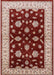 Machine Washable Industrial Modern Tomato Red Rug, wshurb838