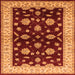 Square Oriental Orange Industrial Rug, urb838org