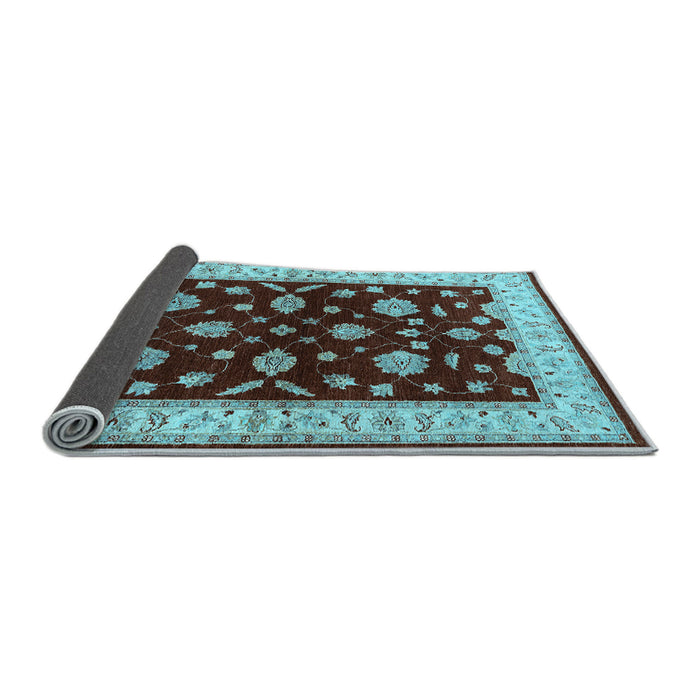 Sideview of Oriental Light Blue Industrial Rug, urb838lblu