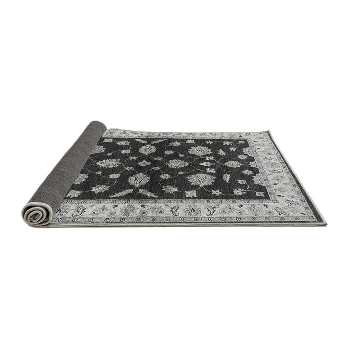 Sideview of Oriental Gray Industrial Rug, urb838gry