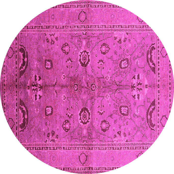Round Oriental Pink Industrial Rug, urb839pnk