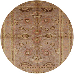 Round Machine Washable Industrial Modern Brown Sand Brown Rug, wshurb839